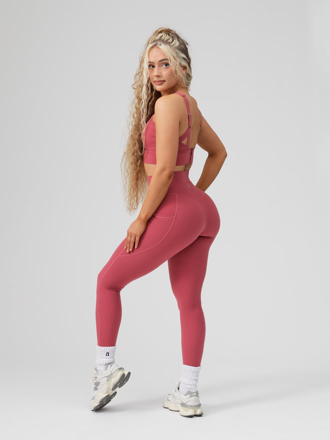 Buff Bunny Impact Leggings Red wine Full Length Size Small – St