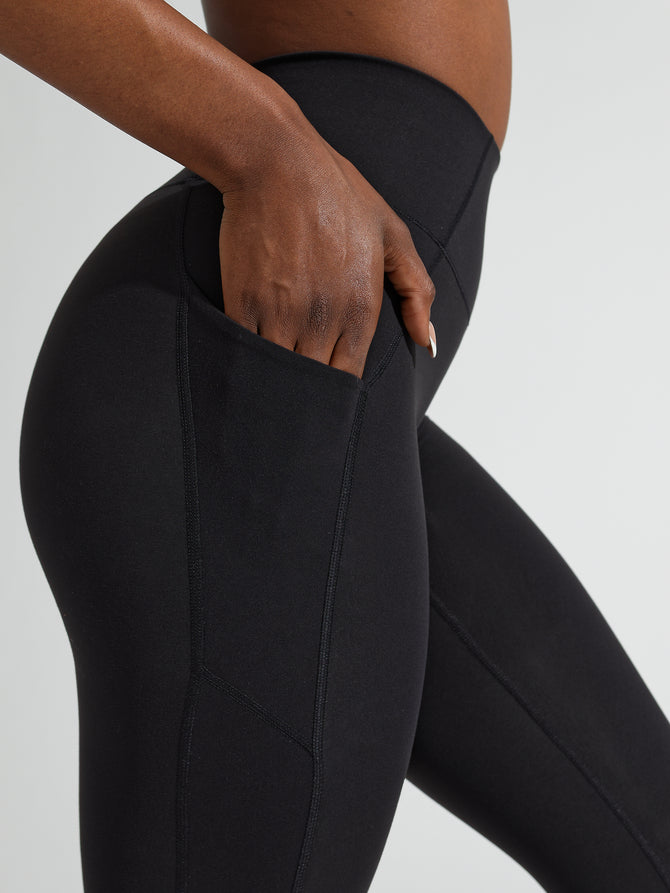 High Waisted Full-Length Pocketed Black Leggings – Sidebottom Style