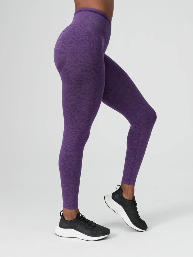 Womens Low Rise Leggings - Fashion Tights in Mystique Eggplant-Purple
