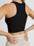 Ribbed Seamless Tank - Onyx Black Image 4