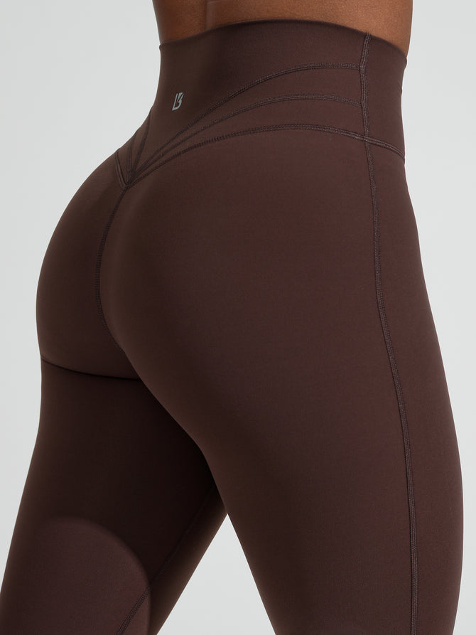 Brown 5″ High waist Capri Leggings – LEGGING DEPOT