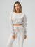 Luxe Long Sleeve Crop - Eggshell Image 1