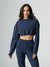 Cloud Long Sleeve Crop - Navy Image 3