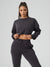 Luxe Long Sleeve Crop - Black Image 0