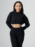 Cloud Long Sleeve Crop - Onyx Black Image 3