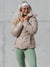 Waist Taper Puffer Jacket - Beige Image 1