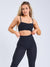 Ivy Wrap Sports Bra - Black Pinstripe Image 1