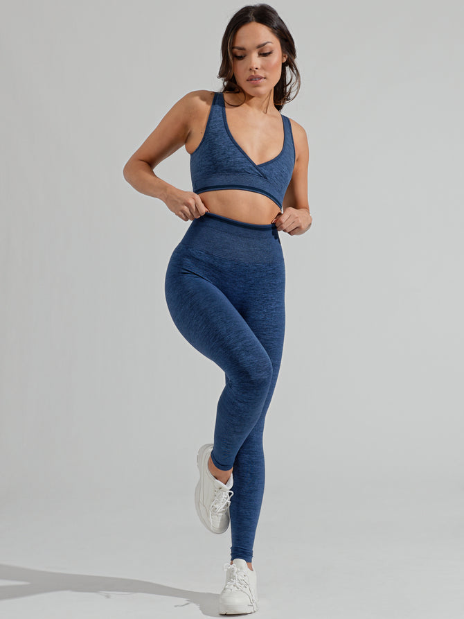 Lucky Brand Graphic Blue Sports Bra Size M - 68% off