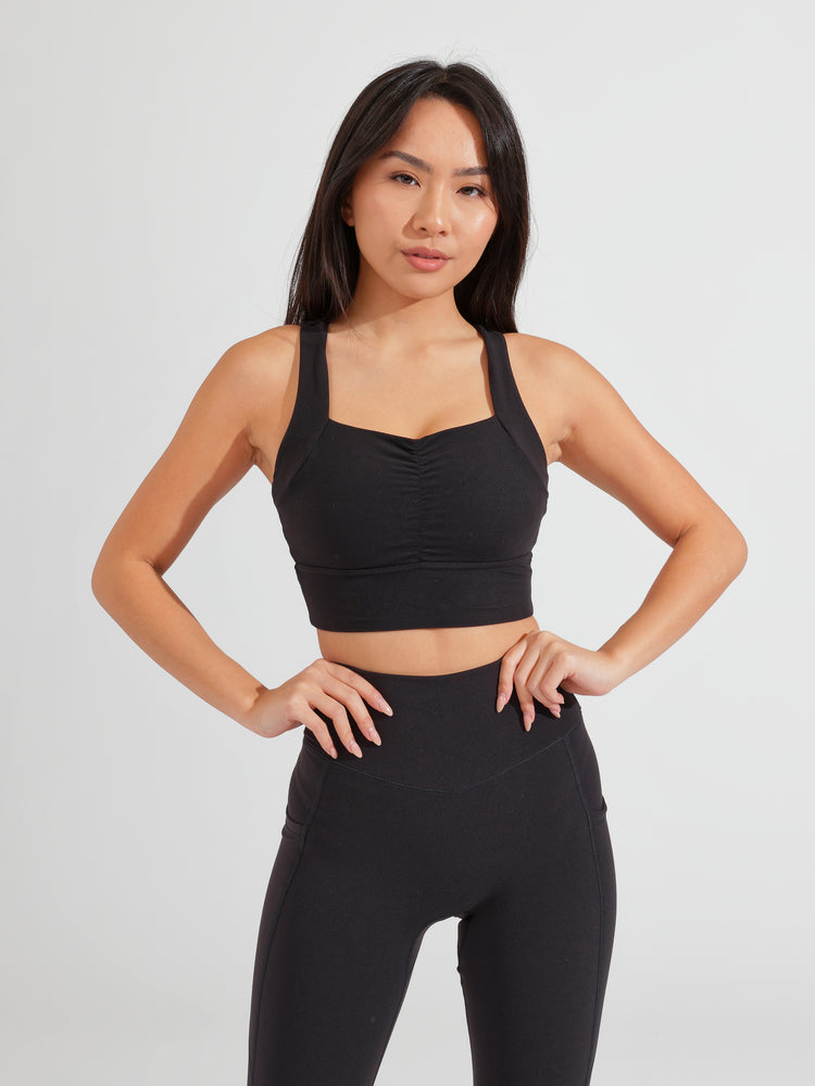 Bloom Sports Bra - Onyx Black – Buffbunny