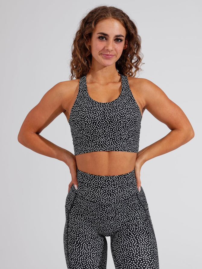 Rosa Sports Bra - Black Bossy Print Image 4