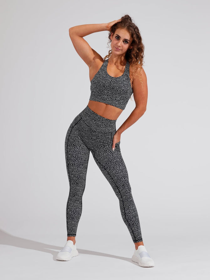 Rosa Sports Bra - Black Bossy Print Image 7