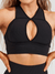 Sphynx Ribbed Sports Bra - Onyx Black Image 0